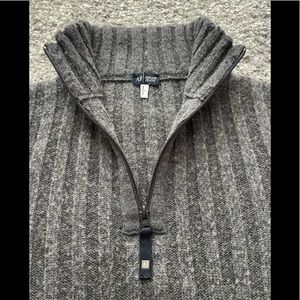 Armani Quarter Zip Italian Wool Blend Sweater